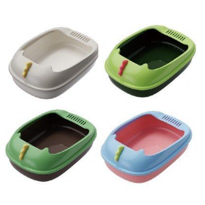 Cat litter tray Dinosaur 42&times;28&times;16 cm, grey
