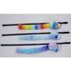 Cat teaser wand Long plush caterpillar 50 cm, multicolour