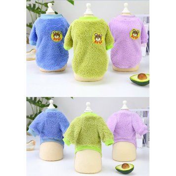Dog sweater Plush Teddy bear, blue, S
