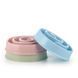 Slow feeder dog bowl Snail 20.5 cm, light blue