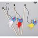 Cat teaser wand Wooden Bird 40 cm, white